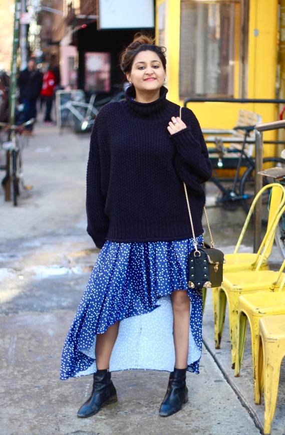 Winter Sweater and Skirt Combination Outfit 6